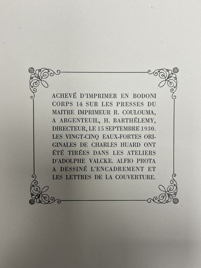 FLAUBERT, Gustave / Eaux-fortes by Ch. HUARD....