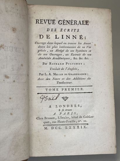 PULTENEY, Richard. - Revue générale des écrits...