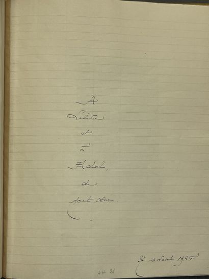 Edmond JALOUX
Above the City. 1919
Manuscript...