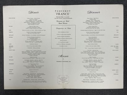 Set of menus: 
-Menu for the liner 