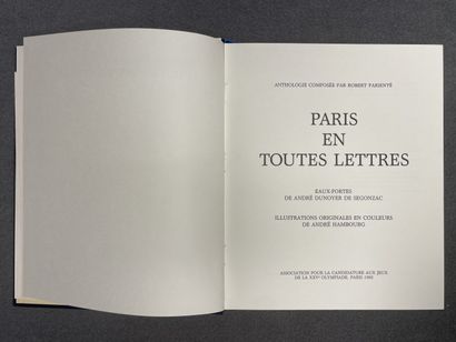 Paris en toutes lettres. illustrated by Dunoyer...