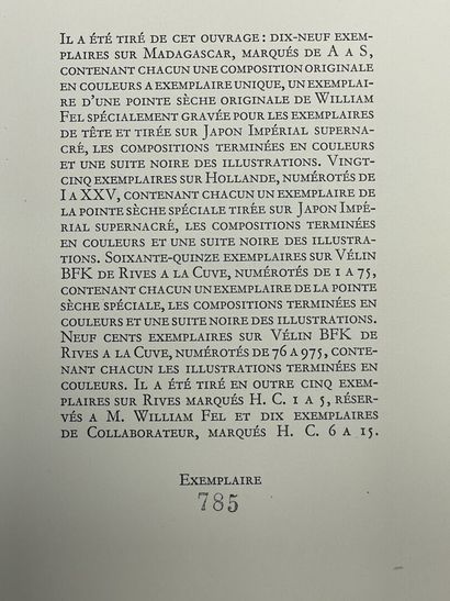 NERCIAT, Andréa de & FEL William, illustrator....