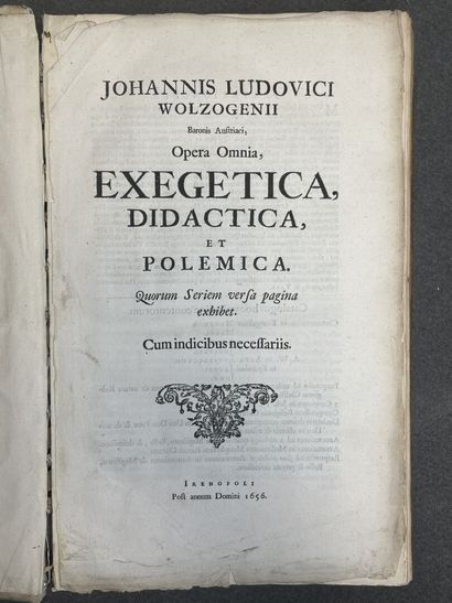 WOLZOGEN
Exegica Didactica et Polemica.
Irenopoli...