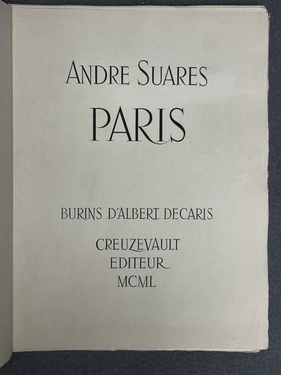 SUARÈS André , illustrations DECARIS
PARIS
Paris,...