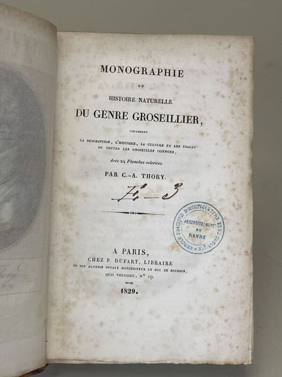 THORY, (Claude-Antoine). - Monographie ou...