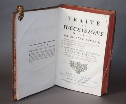 LE BRUN, Denis. - Traité des Successions,...