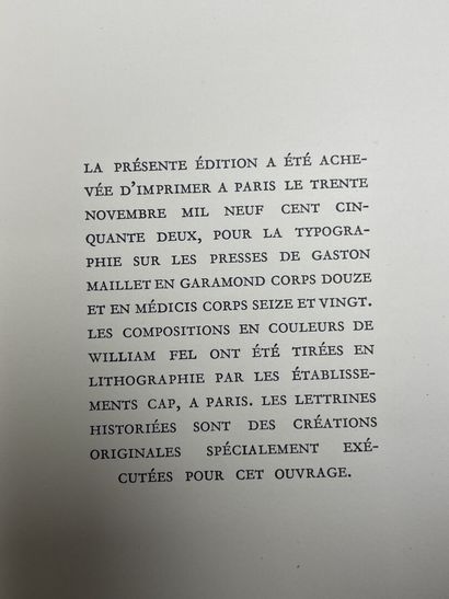NERCIAT, Andréa de & FEL William, illustrator....