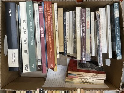 Cartons of art books.