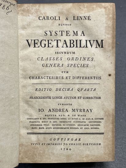 LINNÉ, Charles. - Systema vegetabilium secundum...