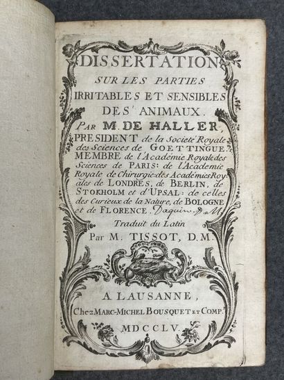 HALLER
Dissertation sur les parties irritables...