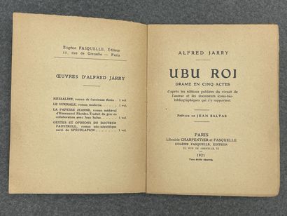 JARRY (Alfred). 
Ubu roi, drama in five acts....