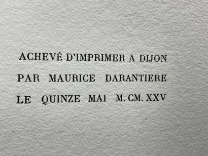 SAINT-JOHN-PERSE: ELOGES
Edition NRF 1925.
In-4...
