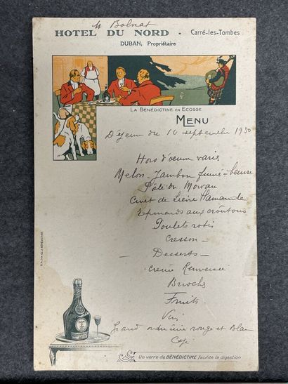 Set of menus: 
-Menu for the liner 