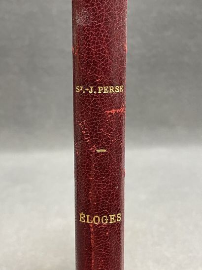 SAINT-JOHN-PERSE: ELOGES
Edition NRF 1925.
In-4...