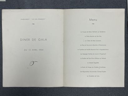 Set of menus: 
-Menu for the liner 