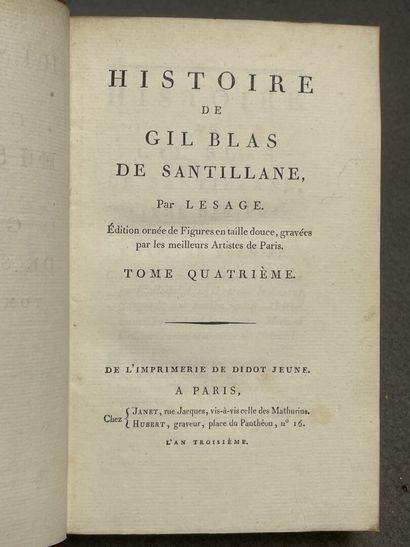 LESAGE (Alain René). 
Histoire de Gil Blas...