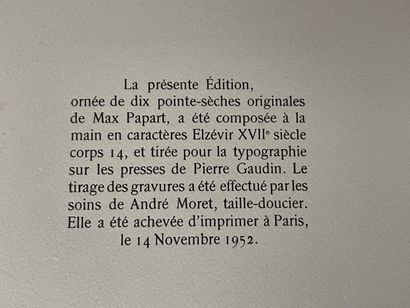 MAX PAPART. Denis DIDEROT.
Sur les Femmes....