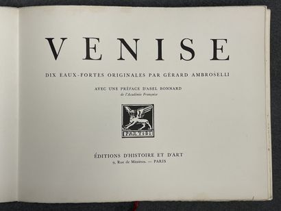 VENISE. Preface by Abel Bonnard and 10 original...