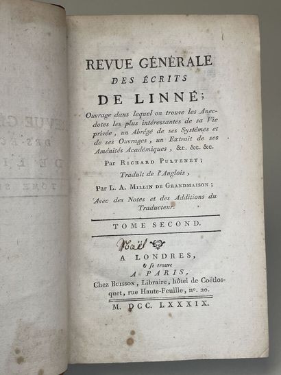 PULTENEY, Richard. - Revue générale des écrits...