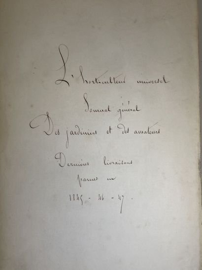 LEMAIRE, Charles. - L'Horticulteur Universel,...