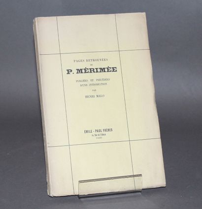 MÉRIMÉE, Prosper. - Pages retrouvées de P....