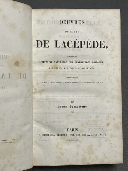 LACEPEDE, 
OEuvres du Comte de Lacépède comprenant...