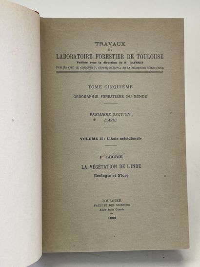 LEGRIS, P. - La Végétation de l'Inde. Écologie...