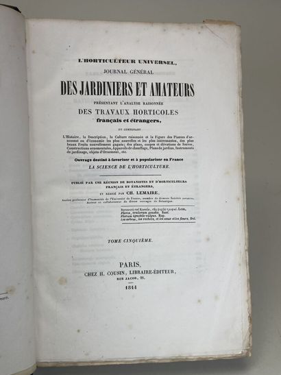 LEMAIRE, Charles. - L'Horticulteur Universel,...