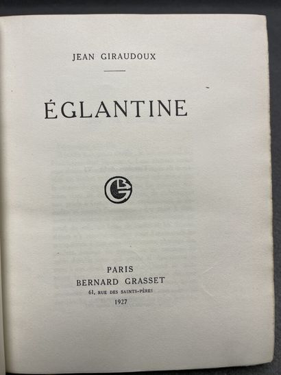 GIRAUDOUX Jean - Eglantine, EO, 1927
Ed....