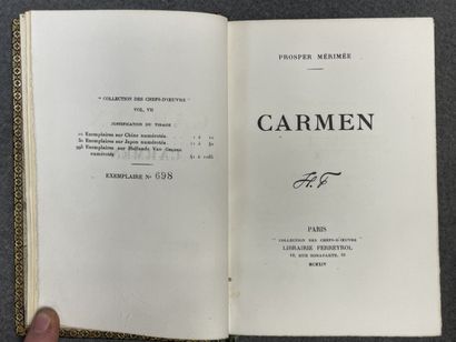 MÉRIMÉE, Prosper. - Carmen - Paris, Librairie...