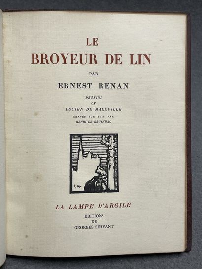 Ernest RENAN
Le Broyeur de lin. 
Editions...