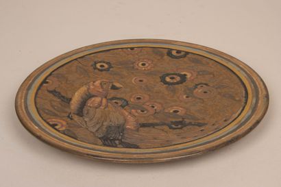 Louis LOURIOUX (1874-1930)
Plat en grès à...