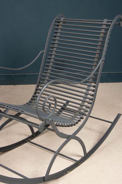 Paire de rocking chair de jardin à lattes...