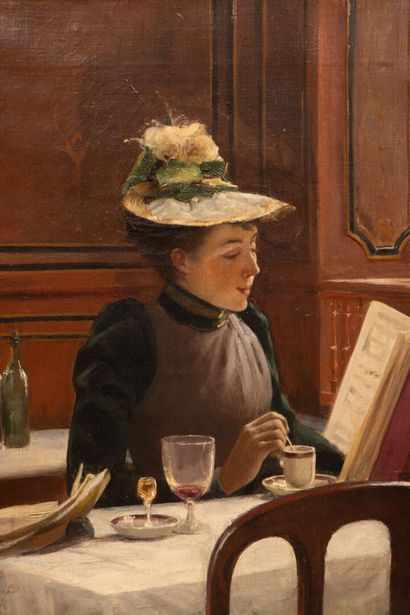 Henri CAIN (1857-1930) 
Portrait de femme...