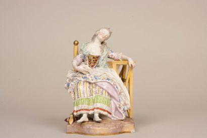 MEISSEN XIX° siècle.
La Belle Endormie
Statuette...