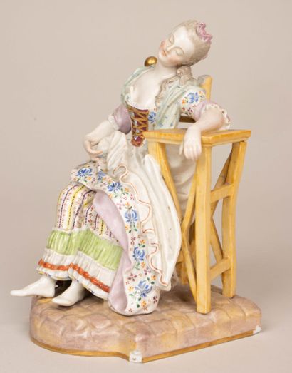 MEISSEN XIX° siècle.
La Belle Endormie
Statuette...