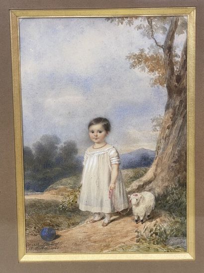Ernest GIRARD (1813-1898)
Fillette au mouton....