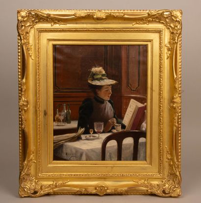 Henri CAIN (1857-1930) 
Portrait de femme...