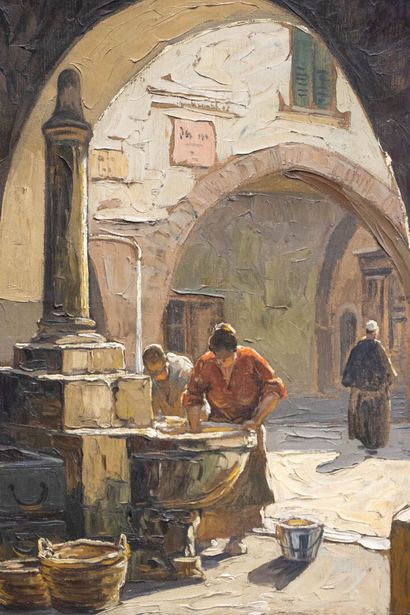 Gustave VIDAL (1895-1966). 
Vieille Fontaine...