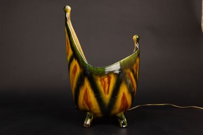 ACCOLAY 
Lampe berceau en céramique à couverte...