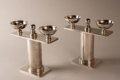 JEAN DESPRÉS (1889-1980)
Pair of modernist...