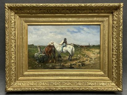 Georges Léon CALVES (1848 - 1923)
Chevaux...
