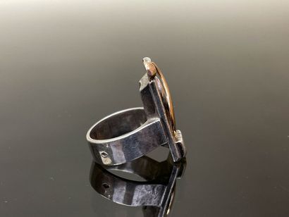 JEAN DESPRÉS (1889-1980) 
Silver and vermeil...