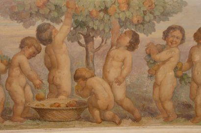 CASOTTI (XX°)
Putti's Farandole
oil on panel...