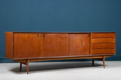 Teak enfilade sideboard with three doors...