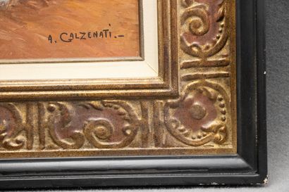 A. CALZENATI (XX -th century). 
Woman at...