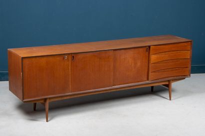 Teak enfilade sideboard with three doors...