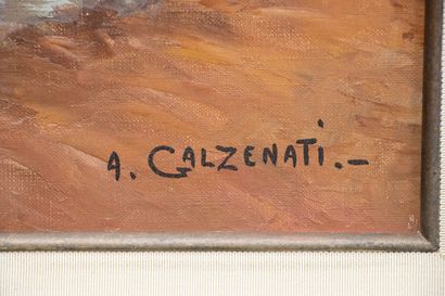A. CALZENATI (XX -th century). 
Woman at...