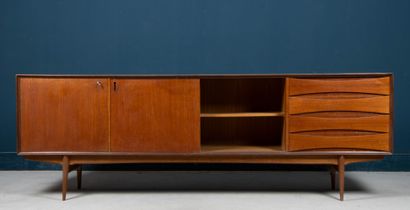 Teak enfilade sideboard with three doors...