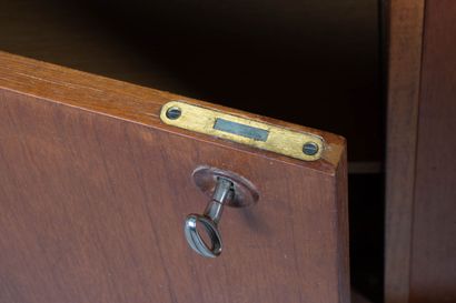 Teak enfilade sideboard with three doors...